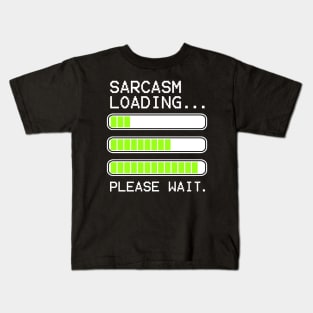 computer message sarcasm loading levels stacked (white) Kids T-Shirt